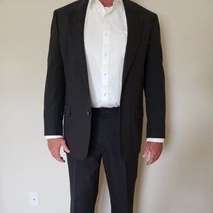 Land's End dark grey lightweight wool men's suit